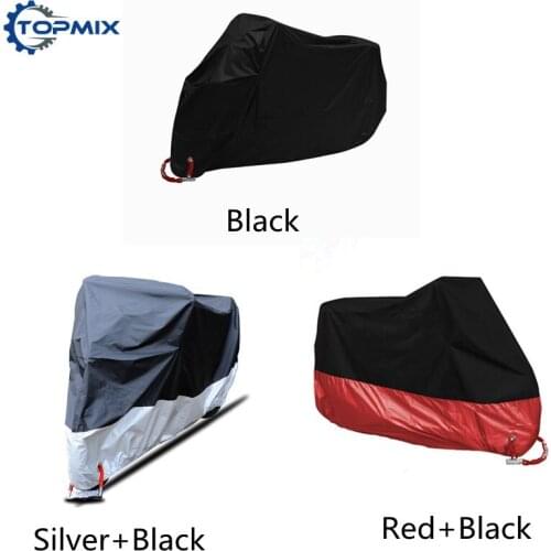 Theftproof Motorcycle Cover Outdoor UV Protector Waterproof Dustproof Motorbike Motor Scooter Covers Black/Silver/Red 5 Sizes