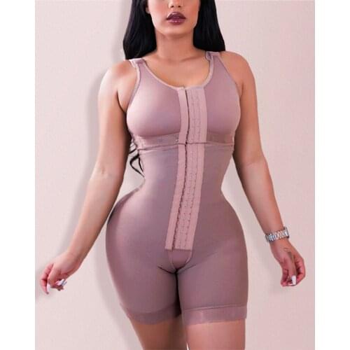 High Compression Garment With Adjustable Hook-eye Abdomen Control Fajas Colombianas BBL Post Surgery Skims Kim Kardashi