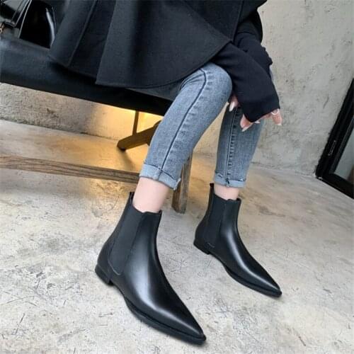 Women Shoes New Arrival 2019 Serpentine Boots Square Heel Pointed Toe Sexy Ankle Boots for Women Autumn Ladies Platform Shoes