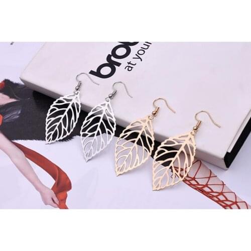 Fashion Bohemian Long Earrings Unique Natural True Leaf Big Earrings WomenS High Jewelry Gifts Pendientes