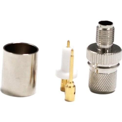1pc RP-SMA Female Jack RP SMA RF Coax Connector Crimp RG8,RG213,LMR400 Straight Nickelplated NEW wholesale