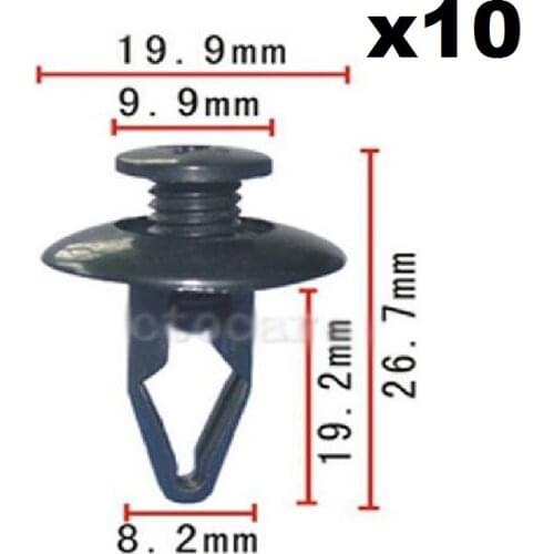 10pcs Nylon Fastener Rivet Push-Type Retainer Clip Fender For Mazda Engine hood plate buckle