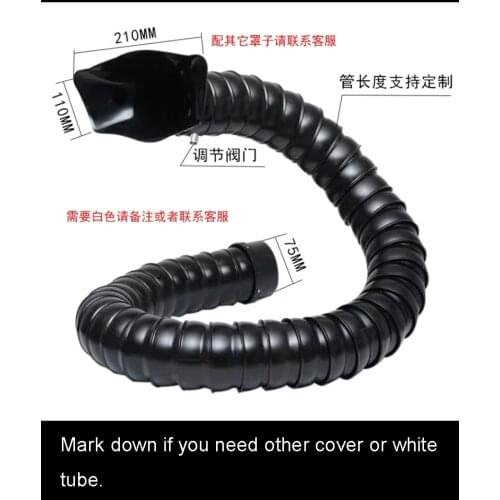 110mm 160mm POM Flexible Smoke Exhaust Ventilator Pipe for Industry Laboratory Welding Fume Arms With Hood