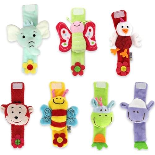 Infant baby toys bebe rattles/socks 2 pcs/set can make sound cute toy for baby boy toys kids toy Hanging Early Learning Educate