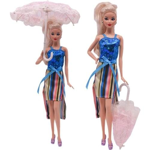 2021 Newest Barbie dolls lace umbrella1 PCS Rrandom Fashion Accessories For Barbie Dolls Girls Toy Gift
