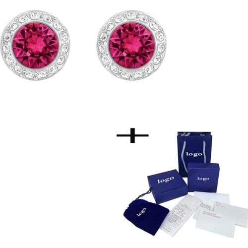2021 new elegant women wear Rose Red Pierced earrings to commemorate the day