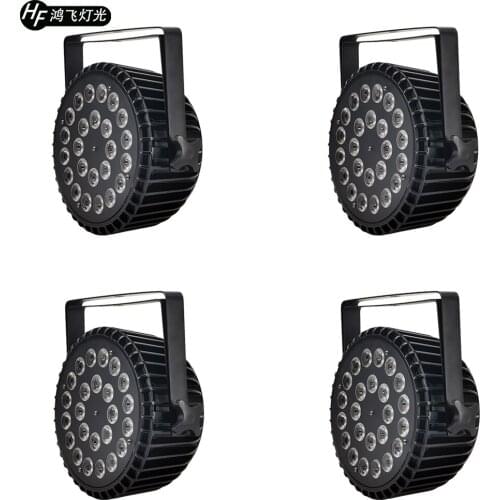 4 pieces / 24x18w RGBWA UV 6in1 LED Par light aluminum par light DMX512 stage dj dyeing light