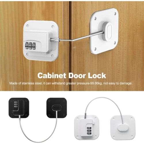 4pcs Cabinet Door Lock Universal Multifunctional Heavy Duty Practical Stainless Steel Child Safety Window Restrictor Anti Theft