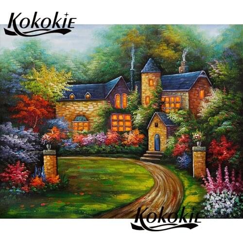 Diy embroidery painting Diamond decoration Country cottage Picture of Rhinestone diamond mosaic 5d diamond painting accessories