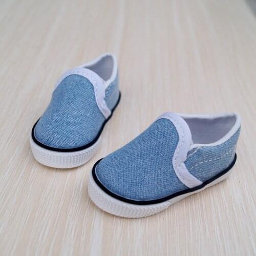 BJD SHOES Blue Sneakers Canvas Sports Deck For 1/3 24" Tall Female SD DK DZ AOD DD Doll HEDUOEP
