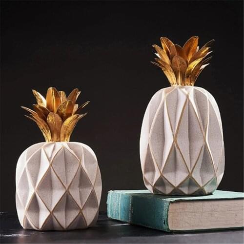 Pineapple Style Shaped Resin Decorative Crafts Living Room Desktop Home Decor Accessories Art Gift