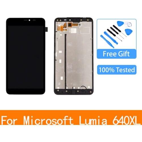 For Nokia Lumia 640XL LCD Display Touch Screen Digitizer Assembly For Microsoft Lumia 640XL LCD For Nokia 640XL LCD With Frame