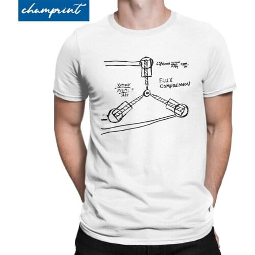 BTTF Flux Capacitor Mens T Shirt Back to the Future Time Travel Movie Cool Tees Crewneck T-Shirt Pure Cotton Printed Clothes
