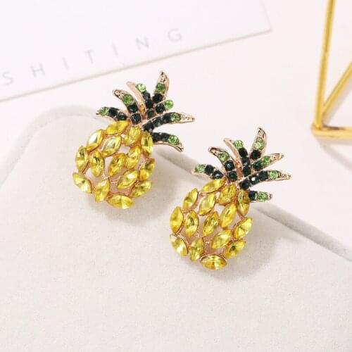 HOCOLE Fashion Crystal Earrings For Women 2019 Brincos Geometric Pineapple Shape Rhinestone Drop Earring Bohemian Jewelry Gifts