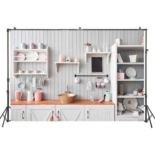 HUAYI Photography Backdrop Kitchen Cooking Christmas Baby Child Birthday Customize Photo Background Studio Portraits Photocalls