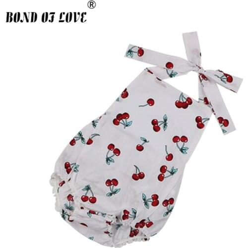 Sweet Toddler Baby Girls Sleeveless Girls Sweet fruit Romper One-piece Summer Clothes Children Clothing Jumpsuit Outfits Clothes