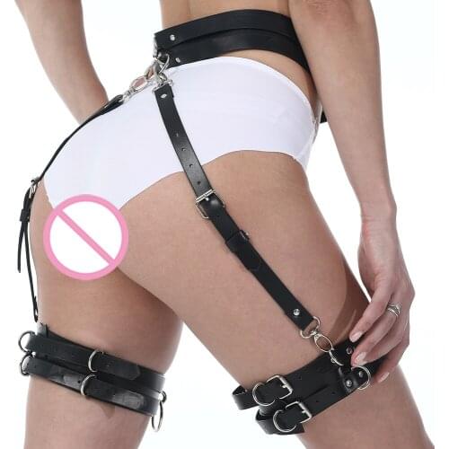 Leather Leg Harness Garter Belt Gothic Sex Toys For Women Bdsm Bondage Belt Body Sexy Suspender Lingerie Harness Erotic Fetish
