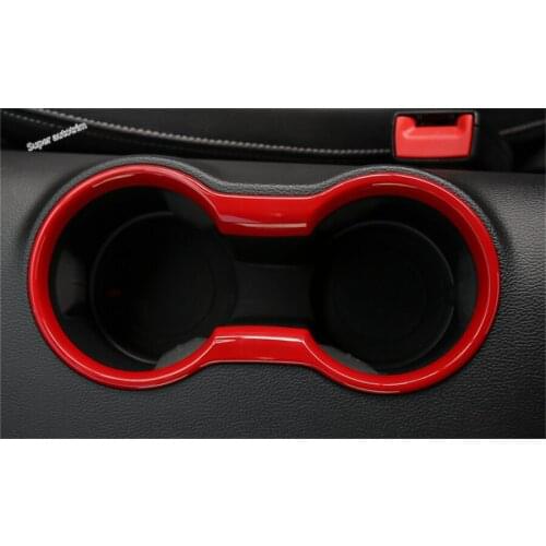 Lapetus Middle Water Cup Holder Cover Trim Fit For Ford Mustang 2015 2016 2017 2018 ABS Accessories Interior