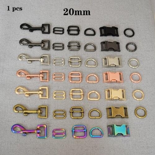 1 Pcs/Pack 20mm Quick Side Release Metal Buckles For Webbing Tactical Belt DIY Outdoor Luggage Accessories 7 Kinds Of Color