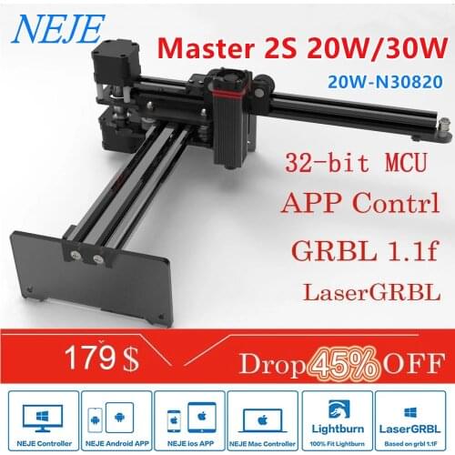 NEJE Master 2s 30W Desktop CNC Wood Router Laser Engraver Cutter Laser Engraving Machine APP Control for Windows, Mac , Android