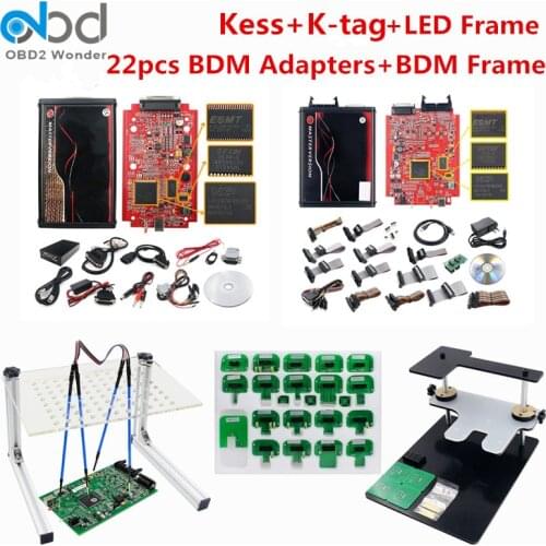 Unlimited 2.80 KESS EU Red KTAG V7.020 4 LED 2.25 SW Online KESS V5.017 K-TAG 7.020 Master KESS 5.017 OBD2 Tuning ECU Programmer