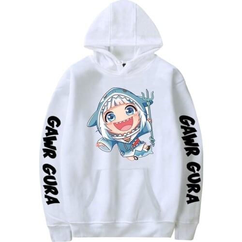 2021 New Arrival Gawr gura Hoodie Sweatshirt Pullovers Men/women Casual Streetwear fashion Casual Autumn Winter Clothes