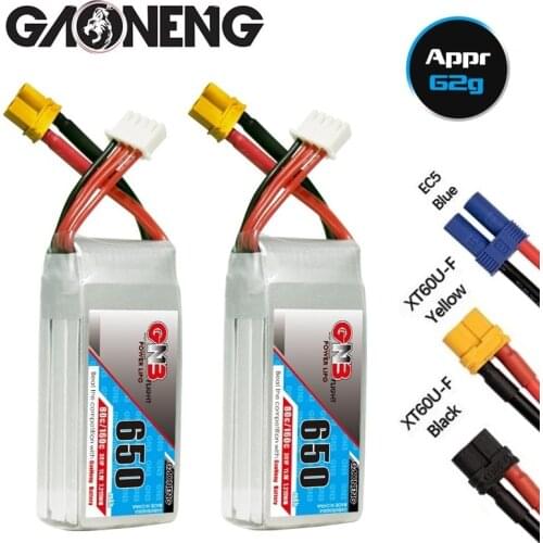 Original GAONENG GNB 11.1V 650mAh 80C PLUS lipo Battery XT30 Plug for FPV Racing Drone RC Quadcopter Helicopter Parts