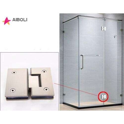180 Degree Open 304 Stainless Steel Wall Mount Glass Shower Door Hinge For Home Bathroom Furniture Hardware