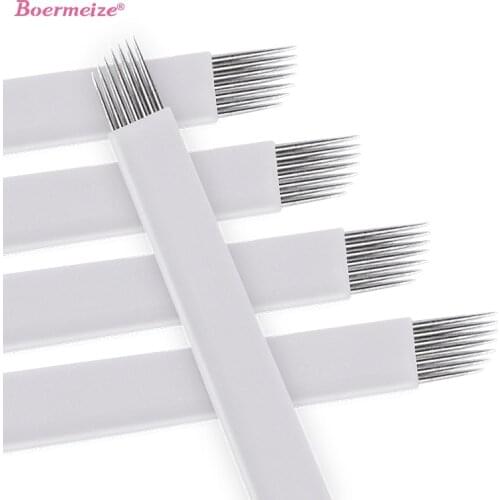 Permanent Makeup Needles Blade For 3D Eyebrow Tattoo Microblading Tattoo Pen 100 piece Needles