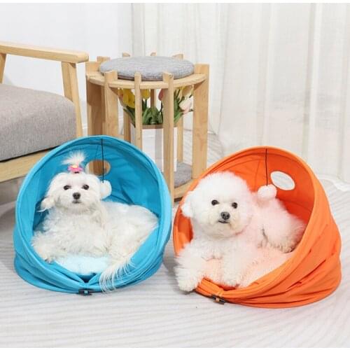 Animal Pet Supplies Lounger Kennel for Cats Sofa Beds and Mats Puppy Folding Kitten Bed Cushion Cave Cat House Indoor Home Nest