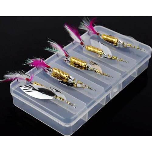 Mavllos Fishing Spoon Baits 5pcs/box 5g 10g High Quality Brass Material Artificial Fishing Spinning Lure for Trout