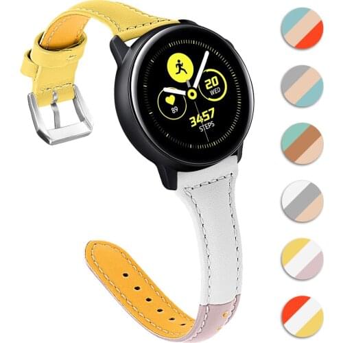 Colorful Leather Watch Band Strap Smart Watch Bracelet and Traditional Watch Wristband Replacement for Samsung Galaxy Watch 46mm