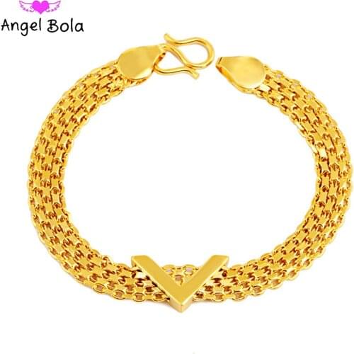 Luxury Exquisite Ladies Fashion V-shaped Gold Fashion Watch Chain Muslim Romantic Bracelet Jewelry Christmas Birthday Gift