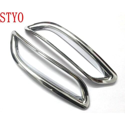 STYO Car ABS Chrome Rear Bumper Reflector Fog Light Lamp Cover Trim For Toyotas Camry 2017 2018 2019
