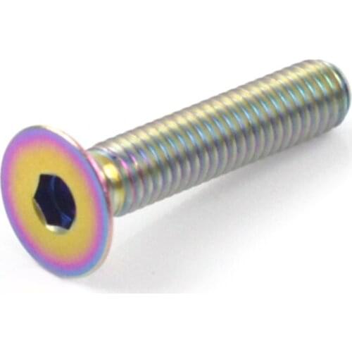 Titanium M6 x 25mm M6 x 35mm Bike Headset Bolt Alex Allen Screw Fastener Flat For Stem Top Cap Ti Bolts