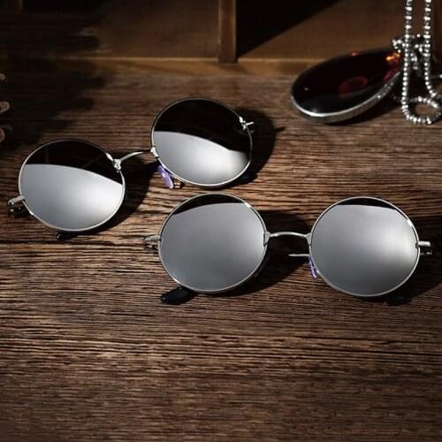 Comfortable Metal Frame Round Shape Eyewear Revo Coating Processing Relieve Fatigue UV Protection Sunglasses