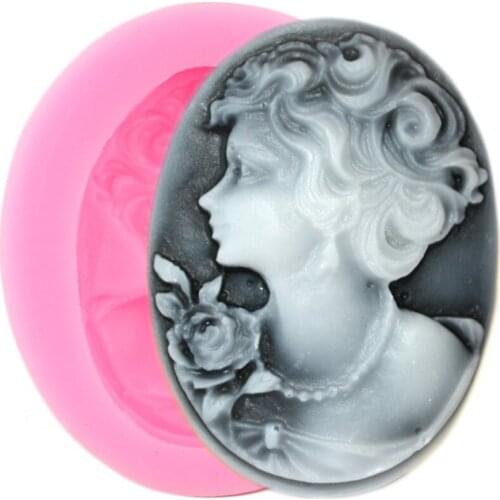 Lady Head Rose Silicone Mold Wedding Avatar Cake Border Fondant Molds Cake Decorating Tools Clay Candy Chocolate Gumpaste Moulds