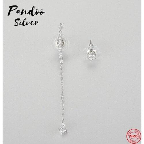 Fashion Charm Sterling Silver Original 1:1 Copy, Asymmetrical Design Exquisite Elegant Earrings Women Luxury Jewelry Gifts