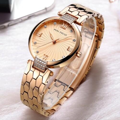 MINI FOCUS Women Watches Famous Luxury Brand Stainless Steel Elegant Women Quartz Watches Fashion Reloj Mujer Ladies Dress Watch