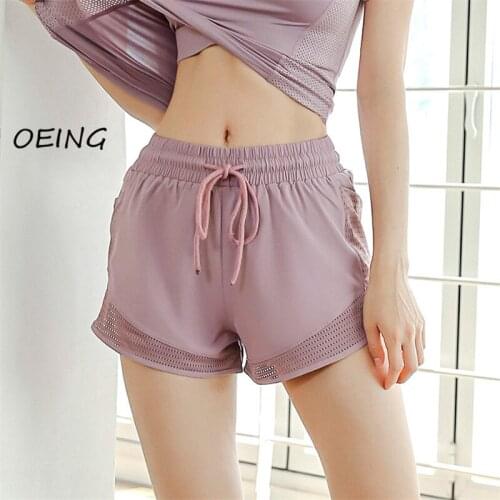 Womens Sport Yoga Shorts Breathable Biker Gym Shorts Jogging Sweat Clothing Plus Size Workout Pants with Pockets