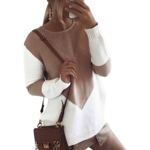 Female Pullover Long Sleeve Sweater Woman Autumn Winter Sweater Woman European Style Knit Tops
