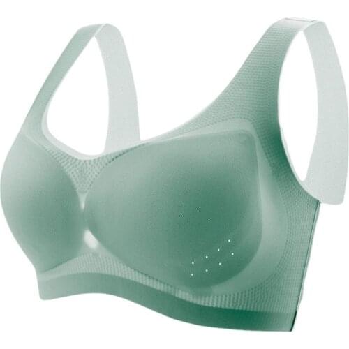 Ultra Thin Plus Size Net Yarn Seamless Womens Bras Underwear Push Up Bra Gather Lace Silk Breathable Lingerie Female Camisole