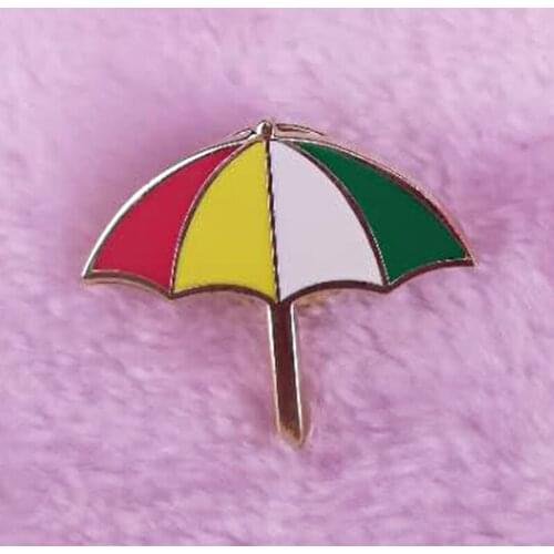 Umbrella lapel pin pride addition