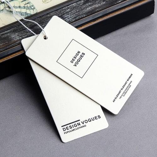 Custom Hang Tags for Clothing / Garment with Fastener in Special Shape paper printed tags logo card 1000 pcs/lot