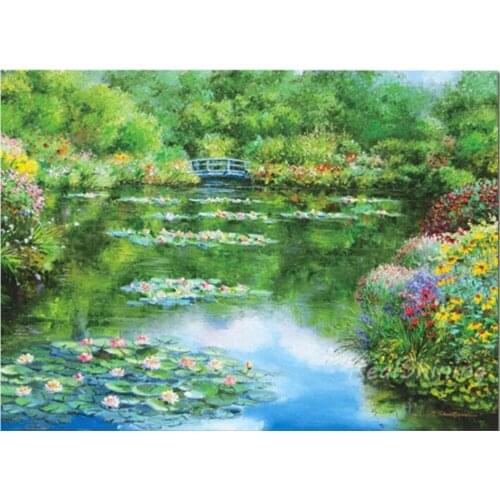 Claude Monet Water Lilies nature Full Square Round 5D DIY Diamond Painting needlework Diamond Embroidery Cross Stitch kits