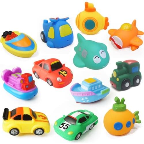 Baby Water Toys Cartoon Classic Shower Bath Toy Cars Train Boats Bathroom Swimming Bathing Shower Educational Toys For Kids Gift