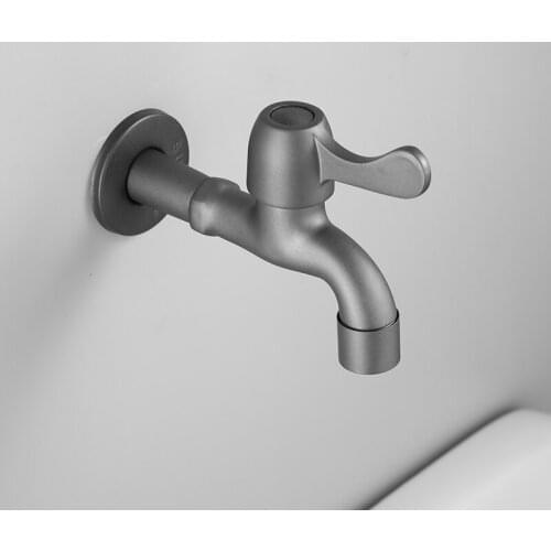 Washing Machine Faucet Mop Black Grey Bathroom Faucet Stainless Steel Tap Outdoor Garden Tap Kitchen Tap WC Bibcock
