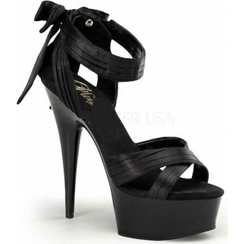 Sandalias Womens Sandals Ladies Pumps Fashion PU Lace Up 15CM Thin High Heels waterproof Butterfly-knot Wedding womens shoes