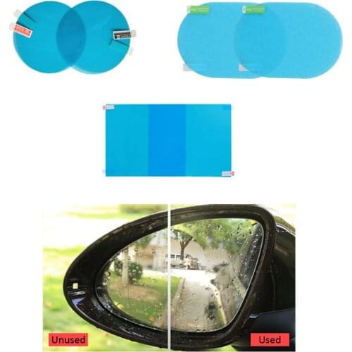 1 Pair Anti Fog Car Mirror Window Clear Film Anti-Light Car Rearview Mirror Protective Film Waterproof Rainproof Car Sticker