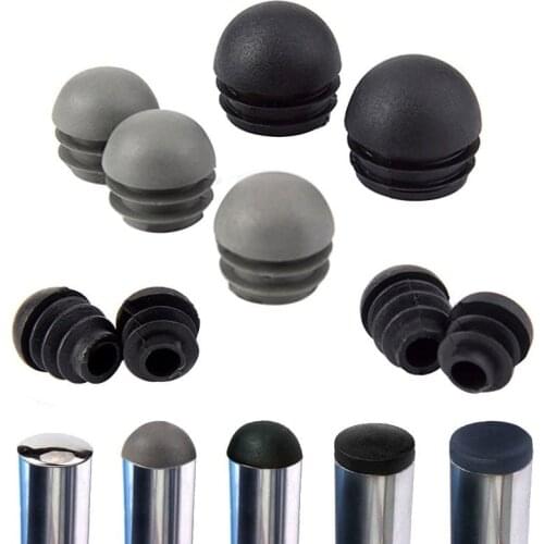 10pcs Plastic tube Insert plug Round Steel pipe End Blanking Caps non slip furniture chair leg dust cover pads floor protector